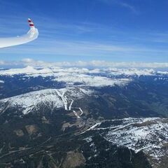 Flugwegposition um 13:04:37: Aufgenommen in der Nähe von Gemeinde St. Michael im Lungau, 5582, Österreich in 2996 Meter